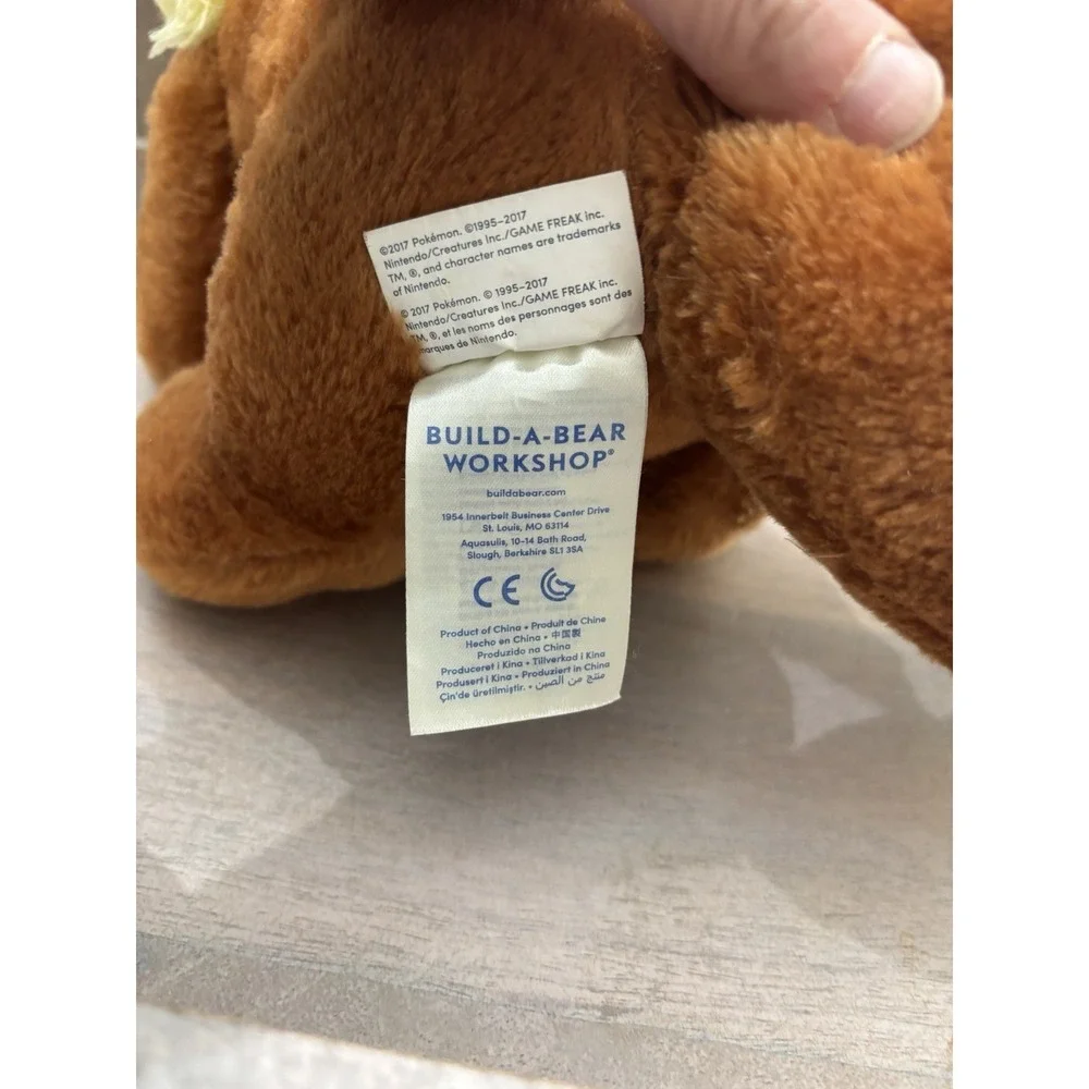 Build A Bear Pokemon Eevee Brown Yellow Stuffed Animal Plush Toy 16